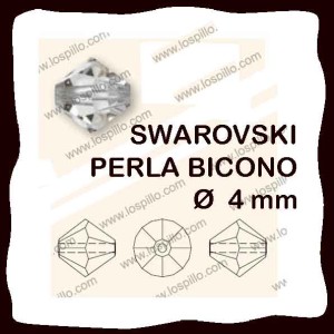 perle cristallo bicono 4 mm