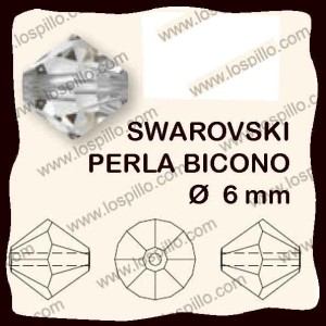 perle cristallo bicono 6 mm