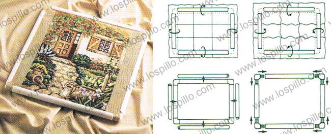 telaio americano con tubi ad incastro solido e pratico per patchwork  quilting e ricamo in genere misura 43 x 43 cm tlqd43x43 - Lo Spillo  supermerceria